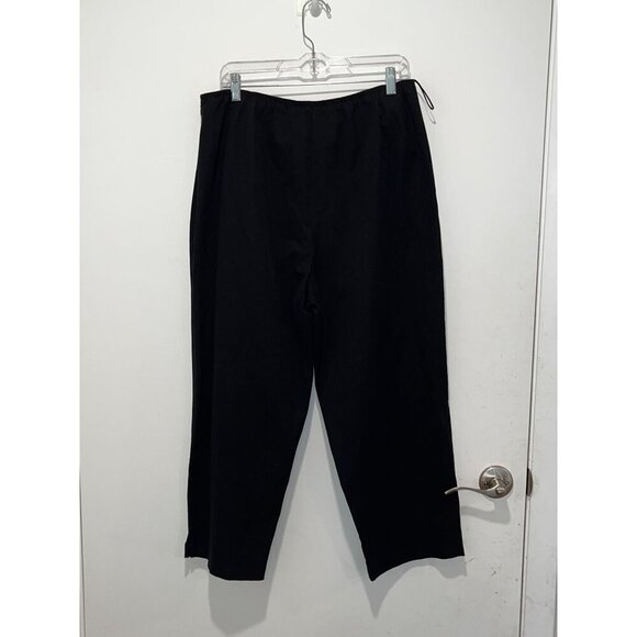 Eileen Fisher Black Elastic Waist Relaxed Fit Cropped Women's Pants Size 1X - Picture 4 of 9